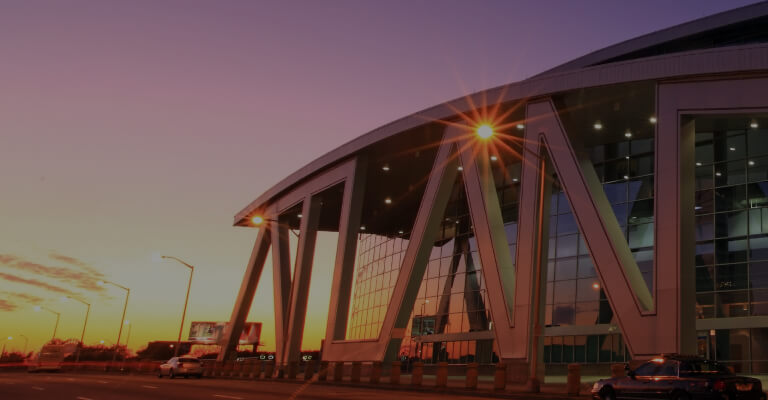 awesome builing at sunset